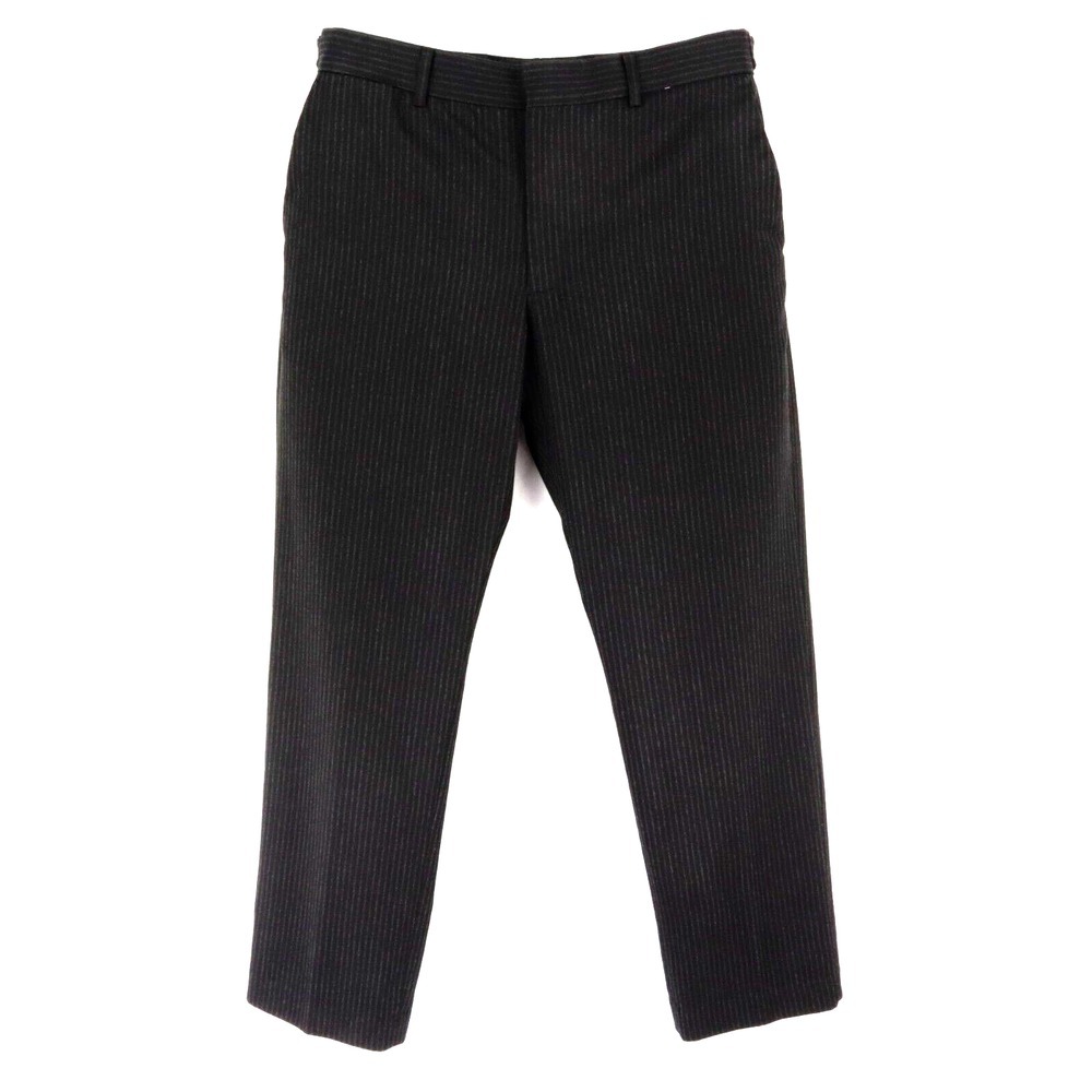 Express Design Dress Pants Mens Sz 35 WAIST Black Striped Producer Straight Leg